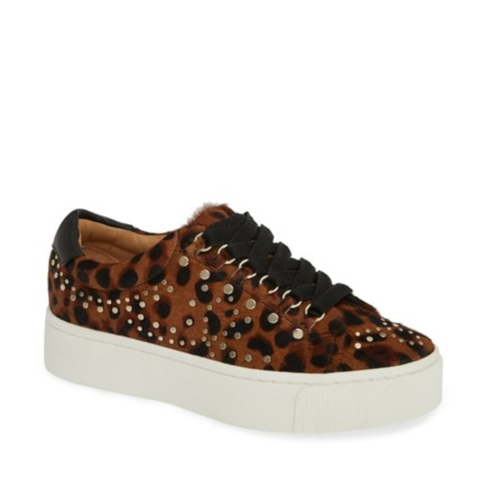 JOIE Handan Leopard Hair Leather Platform Sneakers - Picture 7 of 7